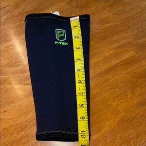 P-TEX Black Knee Compression Sleeve with Green Accents